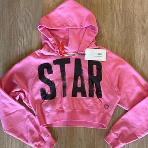1017 ALYX 9SM Pink Hoodie with Black Star Graphic